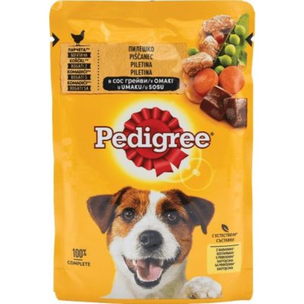 0348 Pedigree sos piletina 100g Pedigree sos piletina Kesica za pse 100g - Slika 1