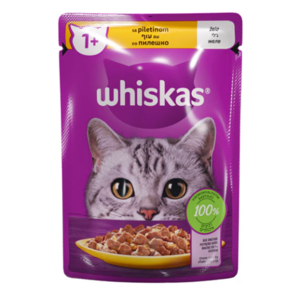 1743 Whiskas kesica pile zele 85g Whiskas kesica piletina u želeu 85g - Slika 1