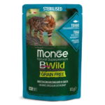 Monge BWild Cat za sterilisane mačke sa tunom, škampima i povrćem 85g