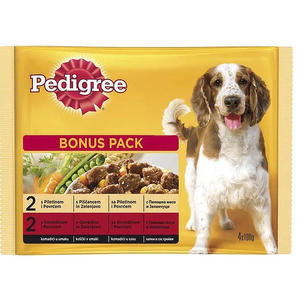 3272 Pedigree Multipack Adult Piletina i Govedina 4x100g Pedigree Multipack Adult Piletina i Govedina 4x100g - Slika 1