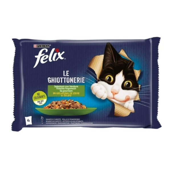 3861 felix meso 4x85g Felix Multipack kesice za mačke meso 4x85g - Slika 1