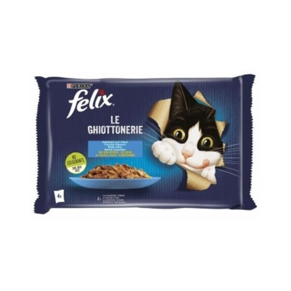 3862 Felix multipack kesice riba 4x85g Felix Multipack kesice za mačke riba 4x85g - Slika 1