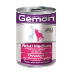 Gemon Dog medium komadići govedine&jetre u konzervi 415gr