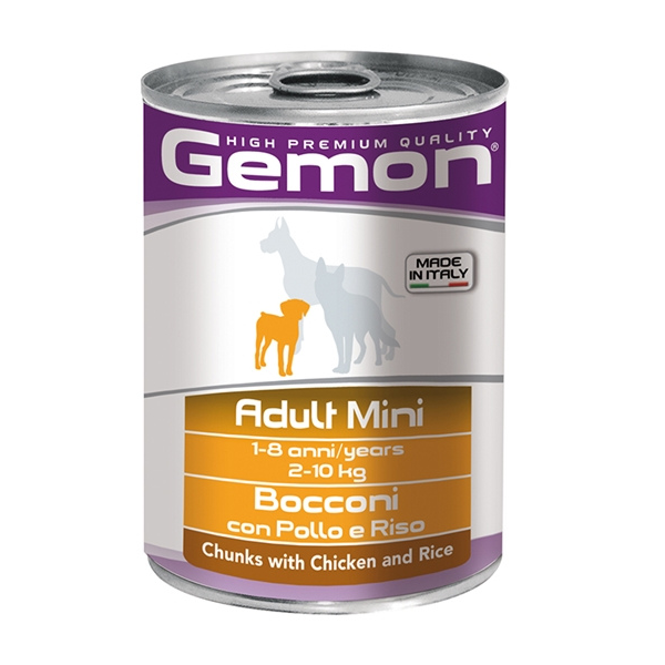 7055 Gemon Dog Medium Adult pile riza 415gr Gemon Dog Medium Adult komadići piletine&riže u konzervi 415gr - Slika 1