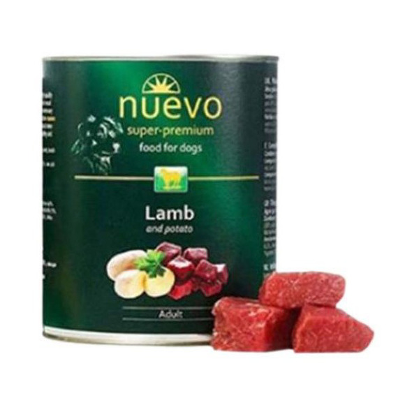 7921 Nuevo psi jagnjetina krompir 800g Nuevo jagnjetina krompir konzerva za pse 800g - Slika 1