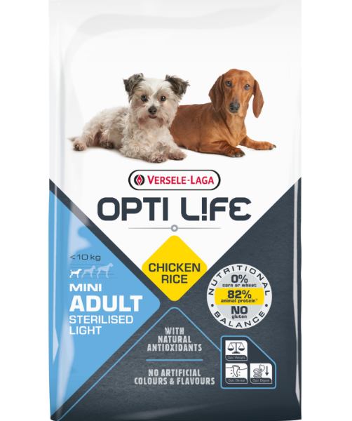 buv123456 Hrana za pse-V-L Opti Life Adult Sterilised&Light Mini 7,5kg - Slika 1